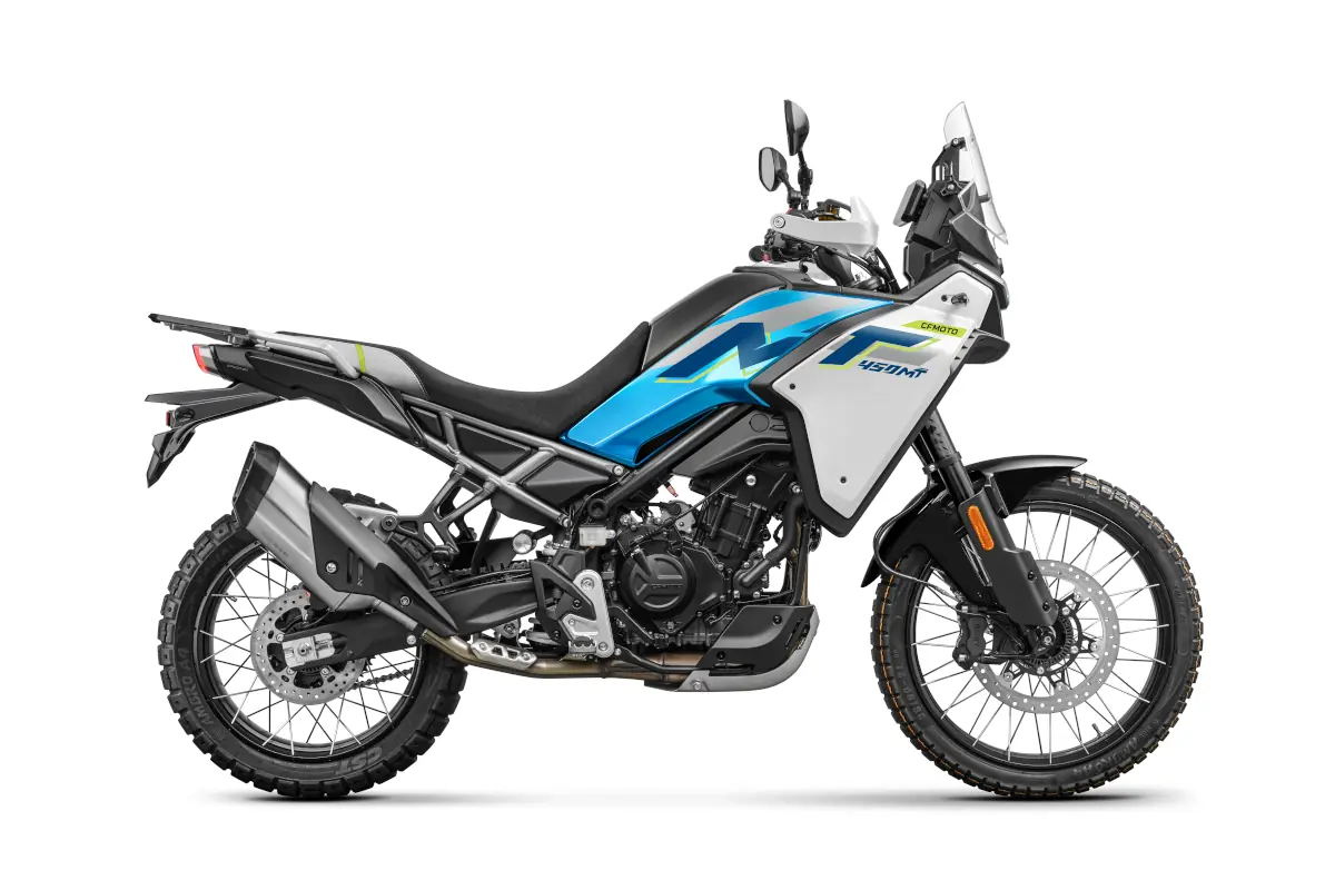 CFMOTO 450MT Zephyr Blue right profile