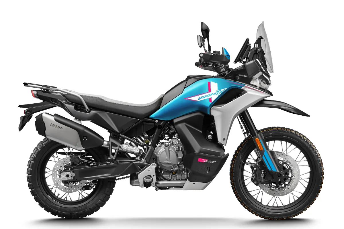 CFMOTO 800MT-X Zephyr Blue right profile