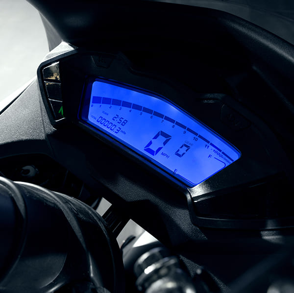 LXS 125 blue backlit digital instrument cluster